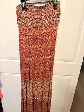 a.n.a Multi-Color Chevron Maxi Dress